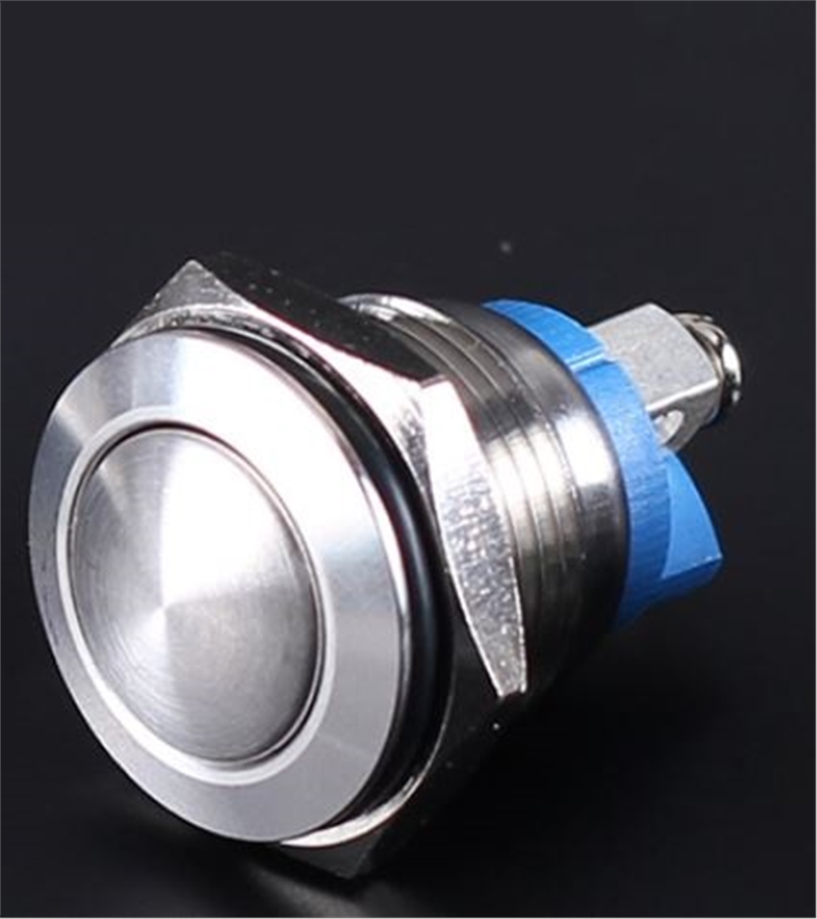 16mm Metal Buton Paslanmaz/Çelik IP65 3A 250VAC 2P 1No