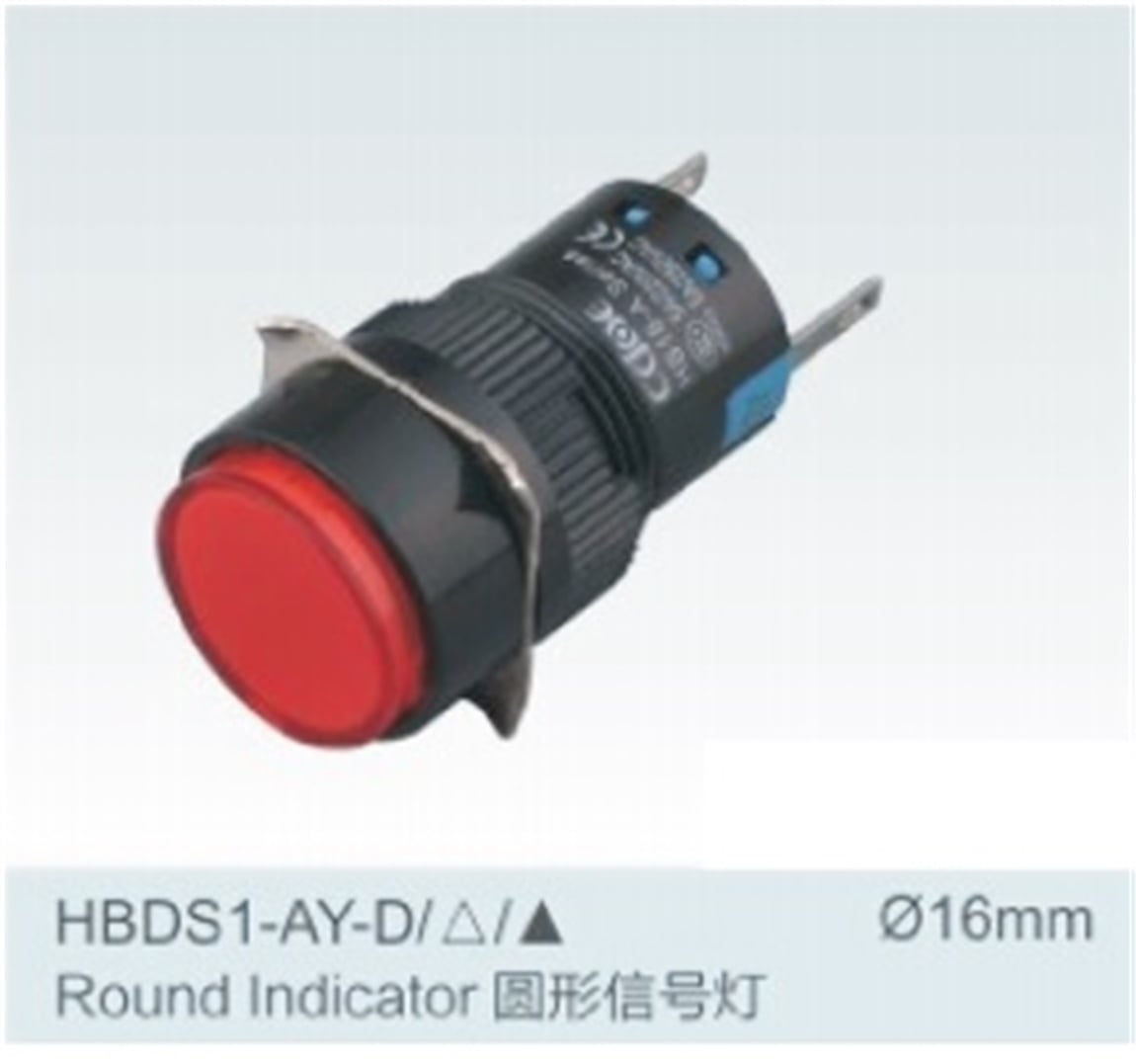 16mm Sinyal Lambası Ledli 10V-30V 2P Beyaz