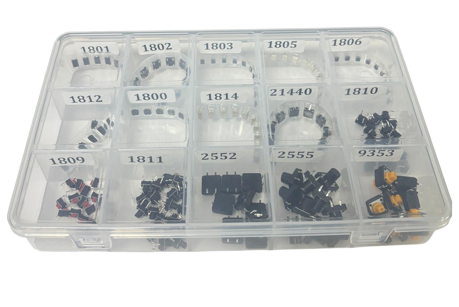 180 Parça Tact Switch Smd/Dip Buton Set180 Parça Tact Switch Smd/Dip Buton Set