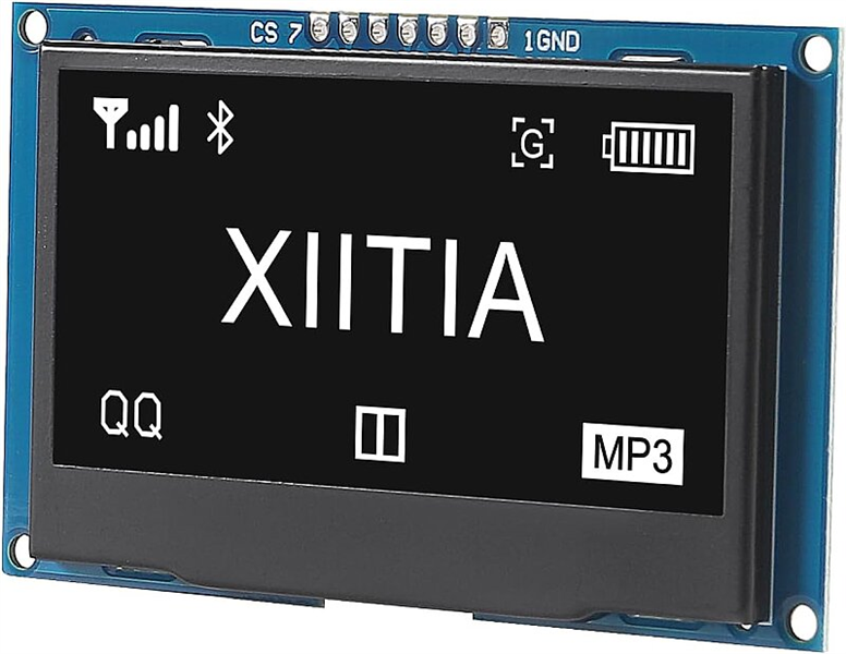 2.42 inç VER 4.1 128x64 SSD1309 7 Pinli SPI/I2C OLED LCD Ekran Modülü - Lehimli2.42 İnç SSD1309 128x64 OLED Ekran | Robo Dünya