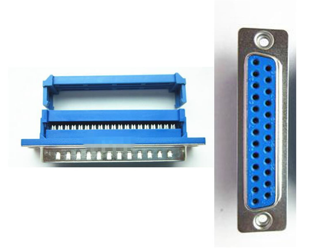 25'Pin Dişi Flat Kablo İçin Sıkıştırmalı D-Sub Konnektör