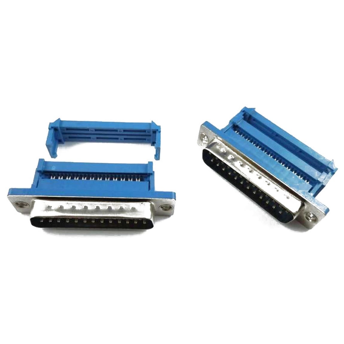 25'Pin Erkek Flat Kablo İçin Sıkıştırmalı D-Sub Konnektör