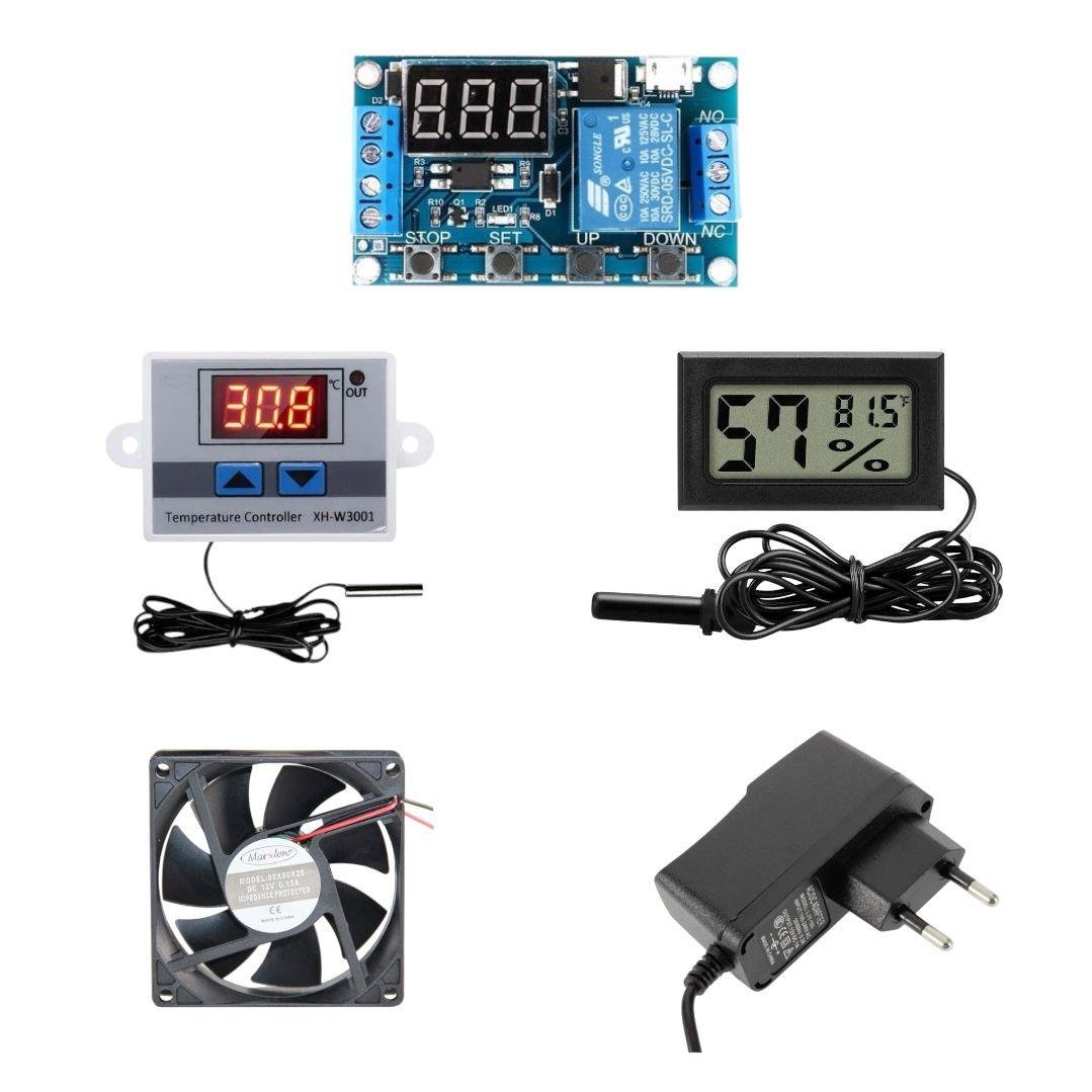 5 Li Set Kuluçka Makinesi Termostadı, Zaman Modülü, Kuluçka Fanı, Kuluçka Nem Ölçer, Adaptör5 Li Set Kuluçka Makinesi Termostadı, Zaman Modülü, Kuluçka Fanı, Kuluçka Nem Ölçer, Adaptör