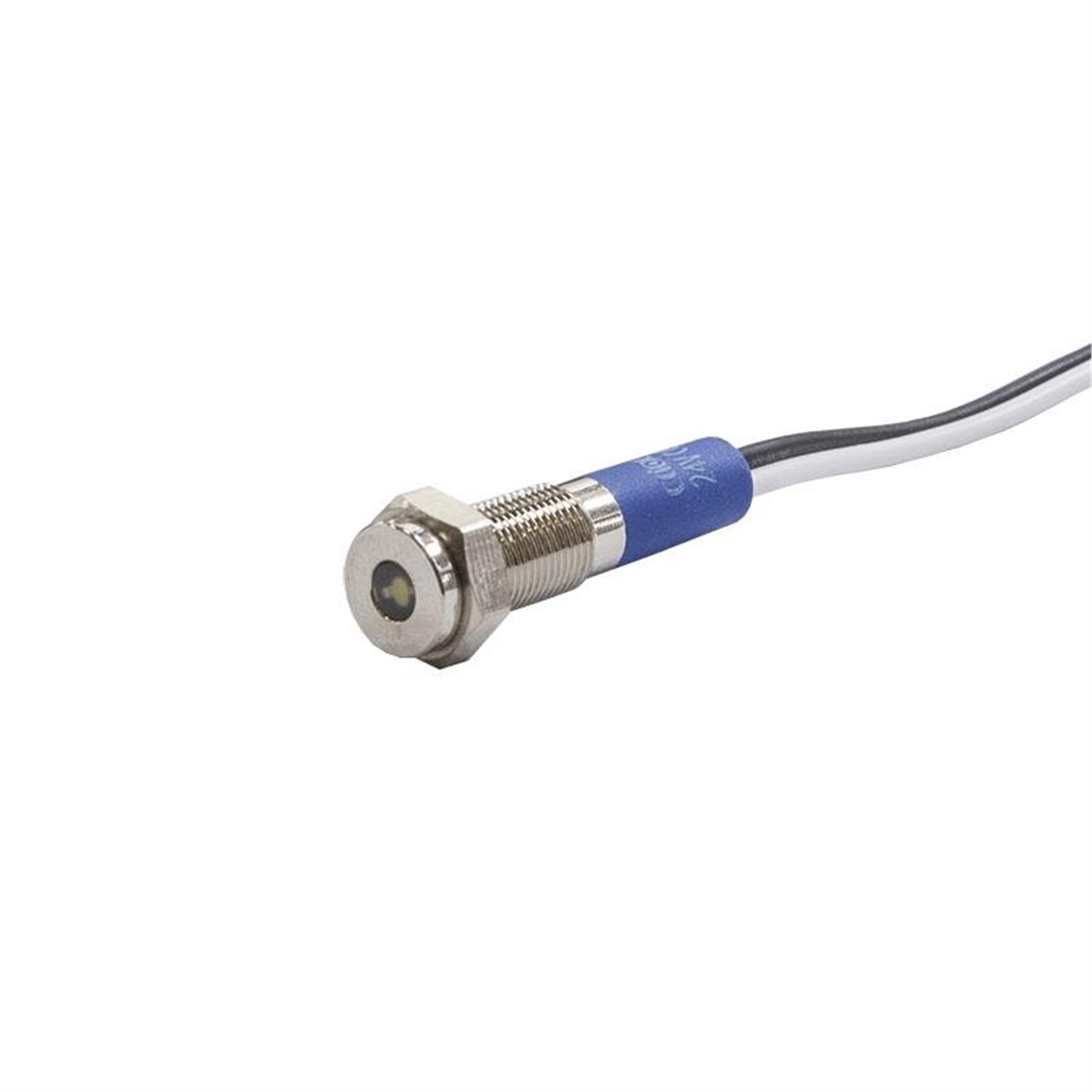 6.0mm Metal Kablolu Sinyal Lambası Beyaz IP67 10V-30V