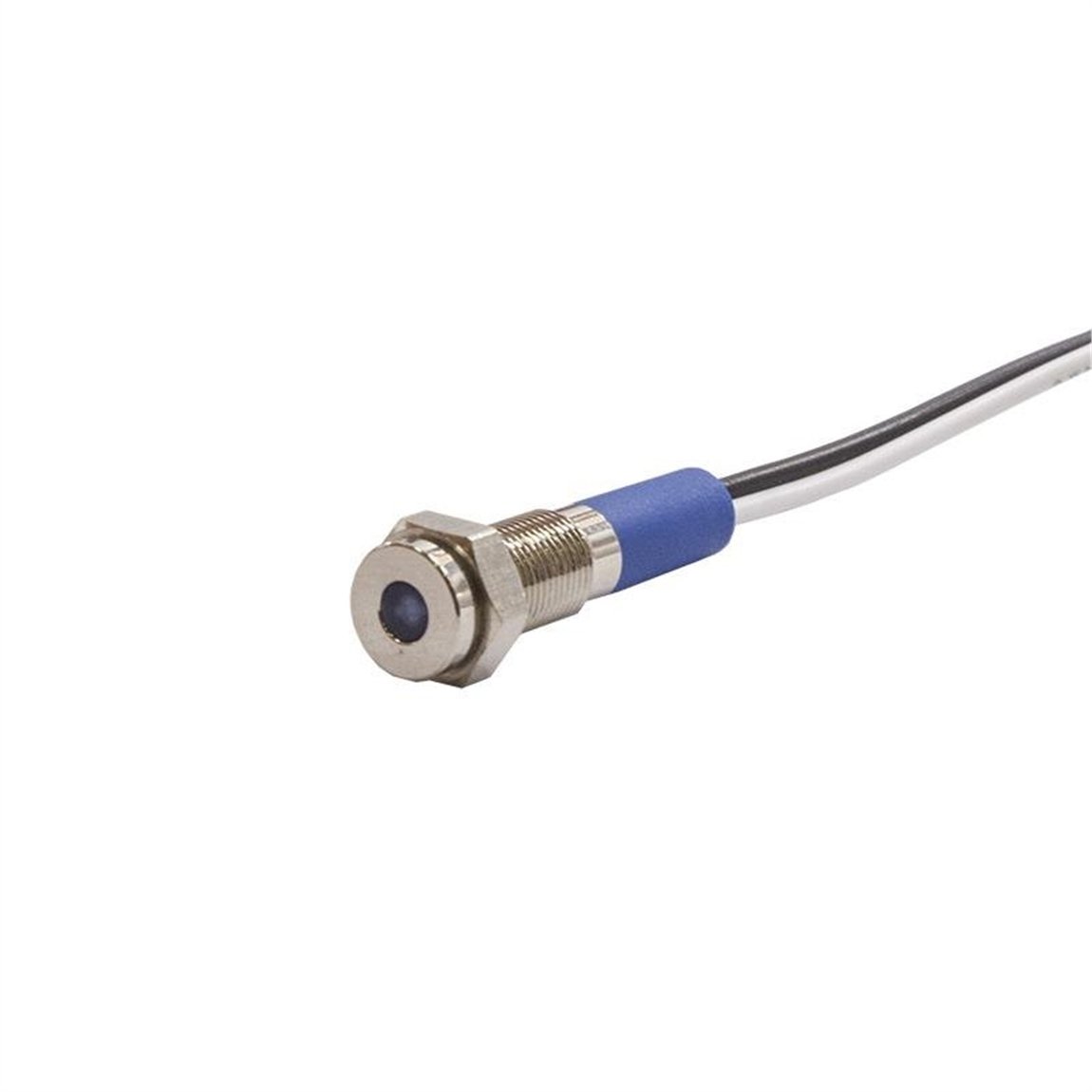 6.0mm Metal Kablolu Sinyal Lambası Mavi IP67 10V-30V