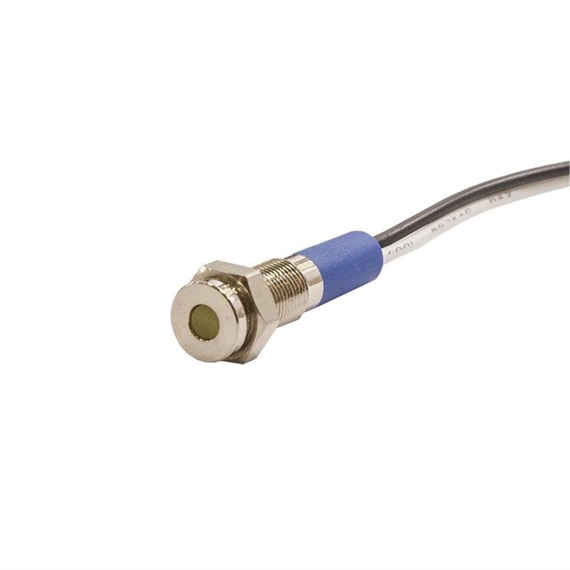 6.0mm Metal Kablolu Sinyal Lambası Sarı IP67 10V-30V