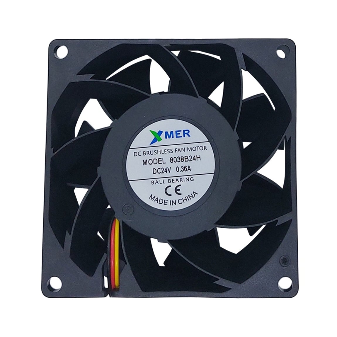 80X80X38mm RULMANLI 24V 0.36A 3P XMER FAN