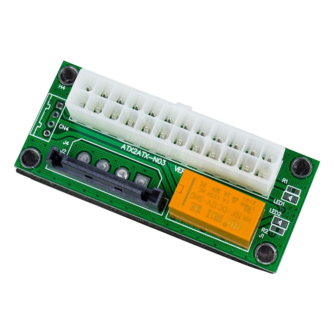 Add2PSU ATX - SATA Molex 24 Pin Güç Kaynağı Bağlantı Adaptörü (Kırmızı)