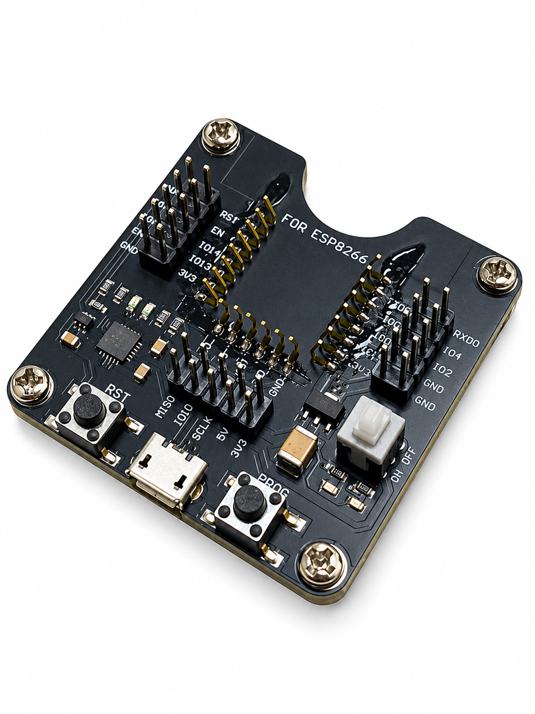 ESP8266 Modül Adaptörü – Programlama ve Geliştirme KartıESP8266 Modül Adaptörü ve Programlama Kartı | Robo Dünya