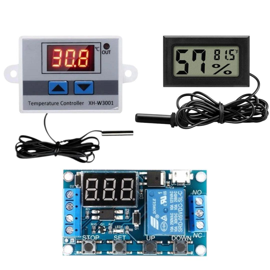 Kuluçka Seti, 220v Termostat W3001, Zaman Modülü, Dijital Isı Ve Nem Ölçer, Zaman AyarlayıcıKuluçka Seti, 220v Termostat W3001, Zaman Modülü, Dijital Isı Ve Nem Ölçer, Zaman Ayarlayıcı