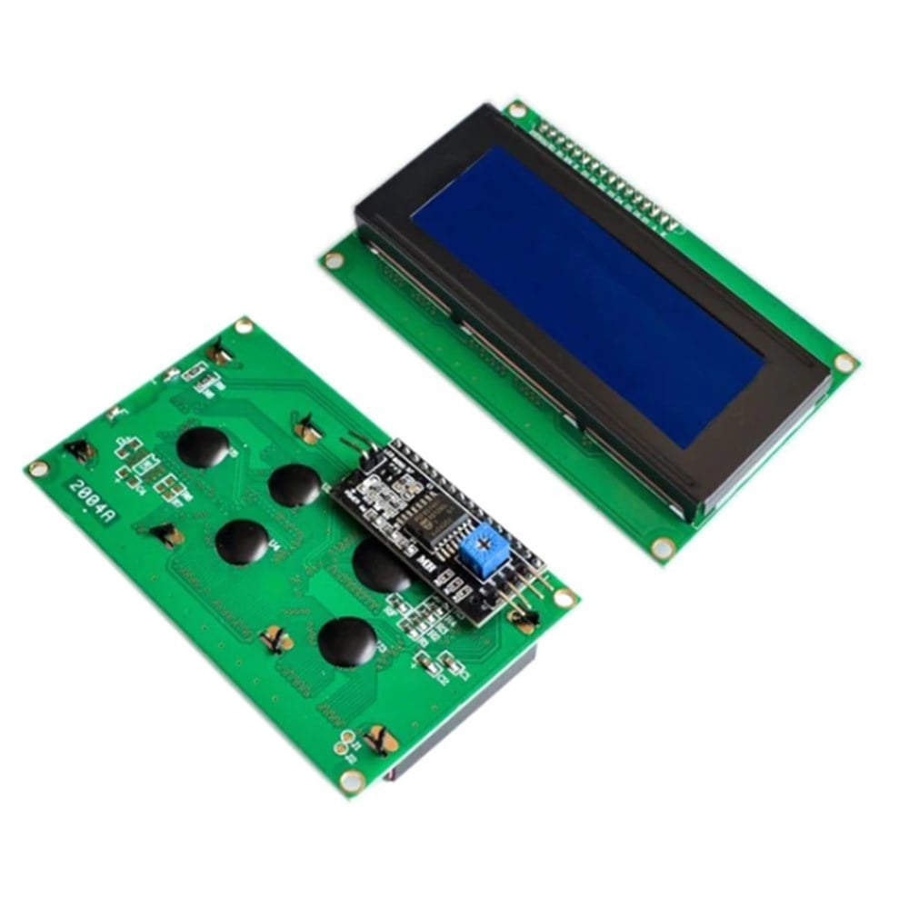 LCD2004A 20x4 Haberleşmeli Ara Yüz Kartlı IIC/I2C Mavi Işıklı