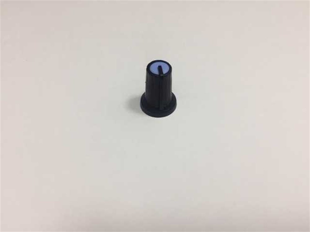 Tırtıklı Pot Düğmesi - Siyah Üzerine Mavi