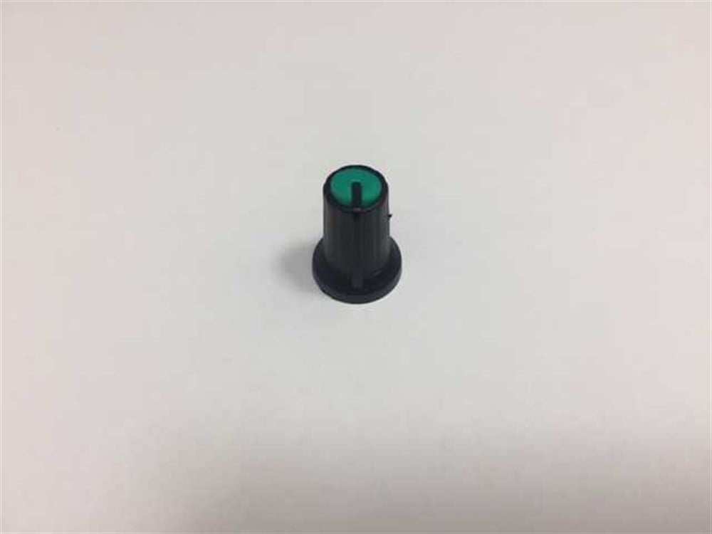 Tırtıklı Pot Düğmesi - Siyah Üzerine Yeşil