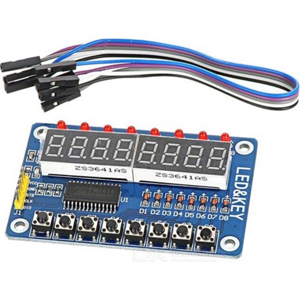 TM1638 8 Butonlu 8 Kırmızı LEDli Display Modülü