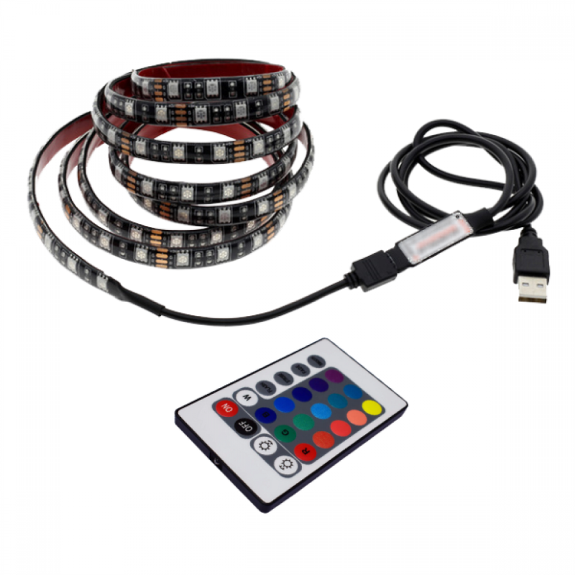 Triline Tv Arkası Silikonlu Kumandalı Rgb Led Şerit  5METRETriline Tv Arkası Silikonlu Kumandalı Rgb Led Şerit  5METRE