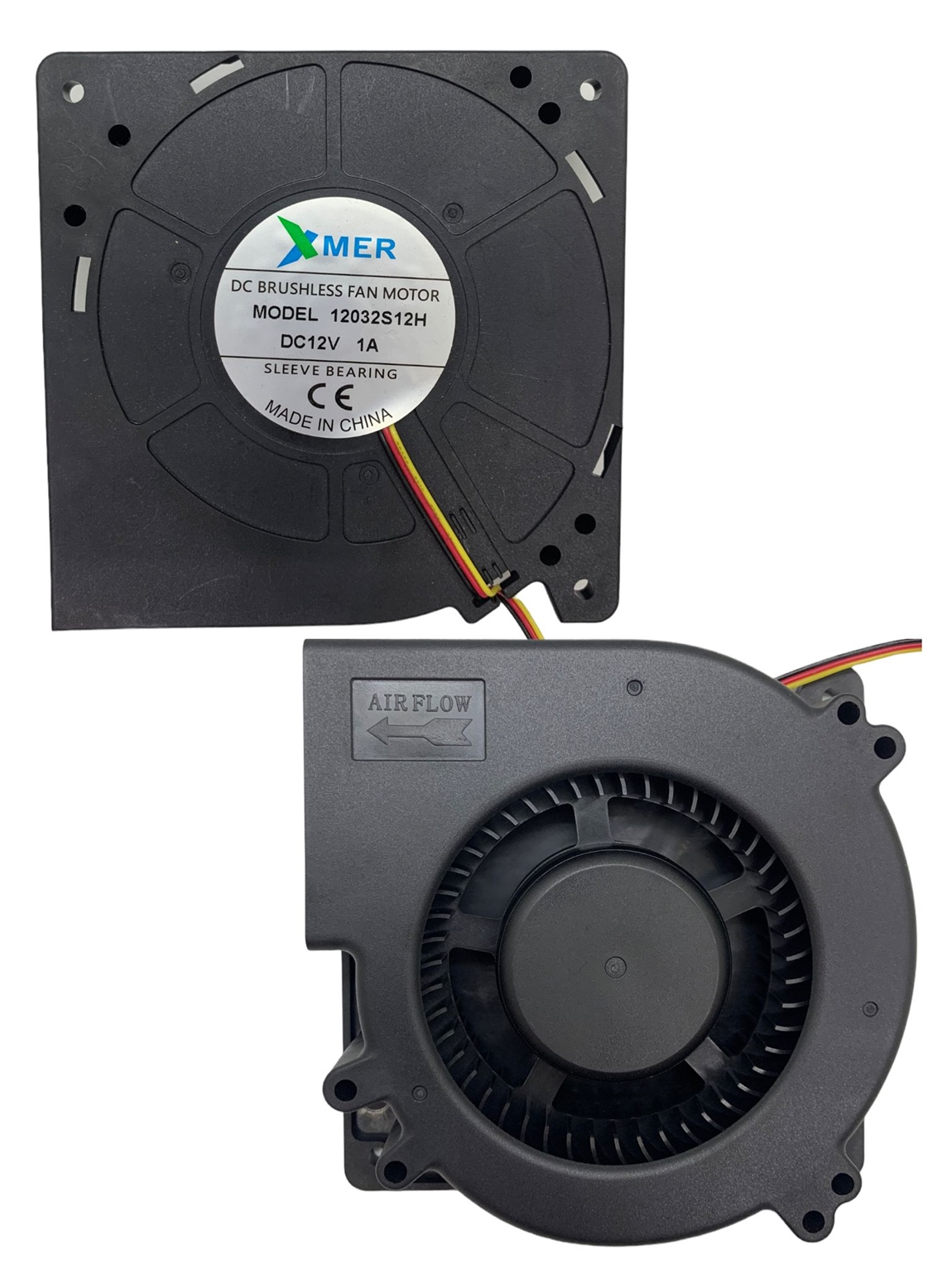 120x120x32mm 12V 1.0 3P XMER Salyangoz Fan