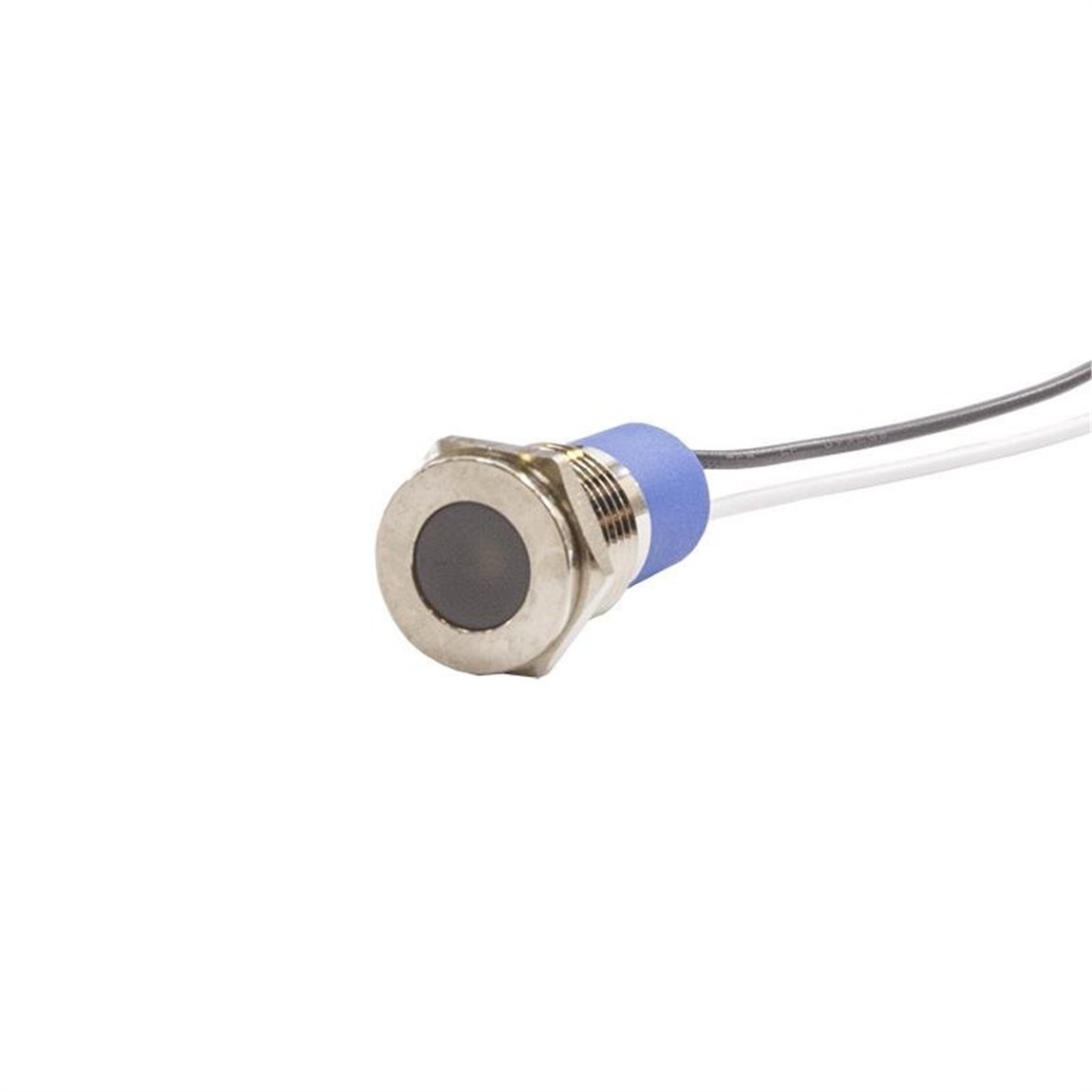 12mm Metal Kablolu Sinyal Lambası Beyaz IP67 10V-30V