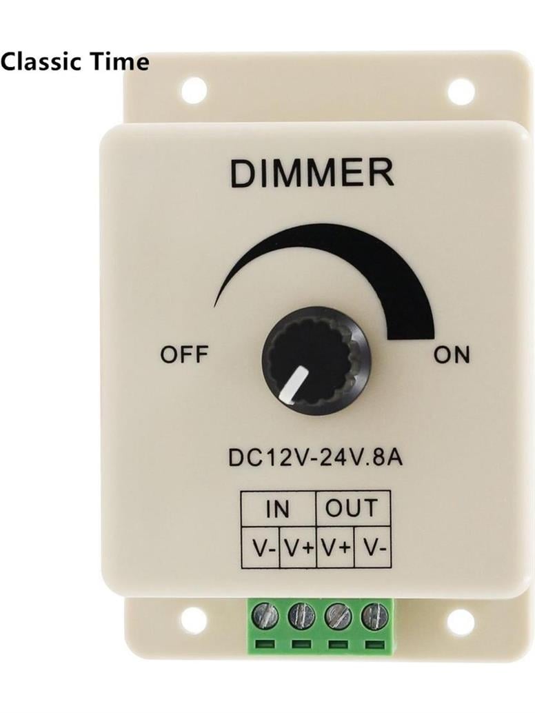 12V-24V 8A Ayarlanabilir Dimmer Anahtarları (Tek LED Şerit için)12V-24V 8A Ayarlanabilir Dimmer Anahtarları (Tek LED Şerit için)