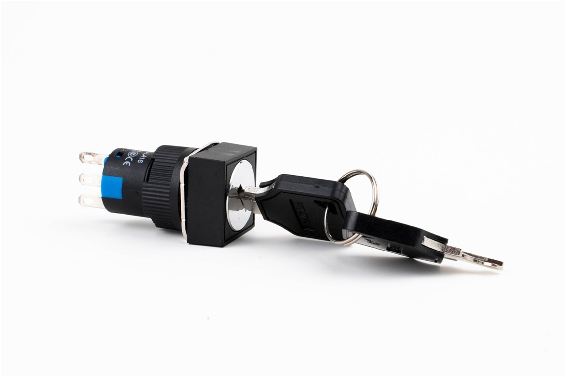 16mm Anahtarlı (Key) Buton Off-On 5A 250VAC 3P