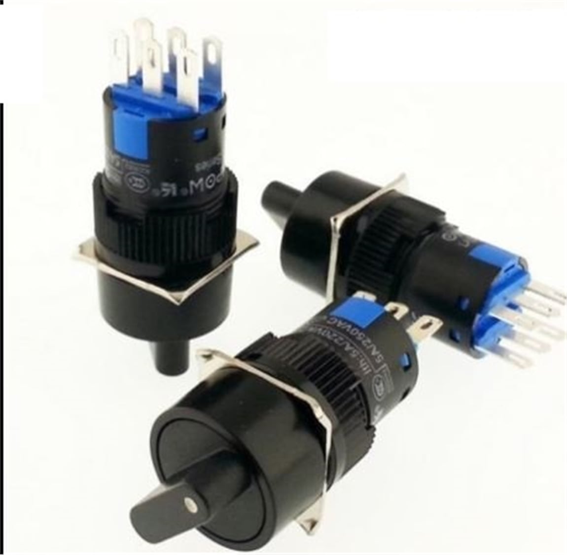 16mm Mandal Buton On-Off-On 5A 250VAC 6P