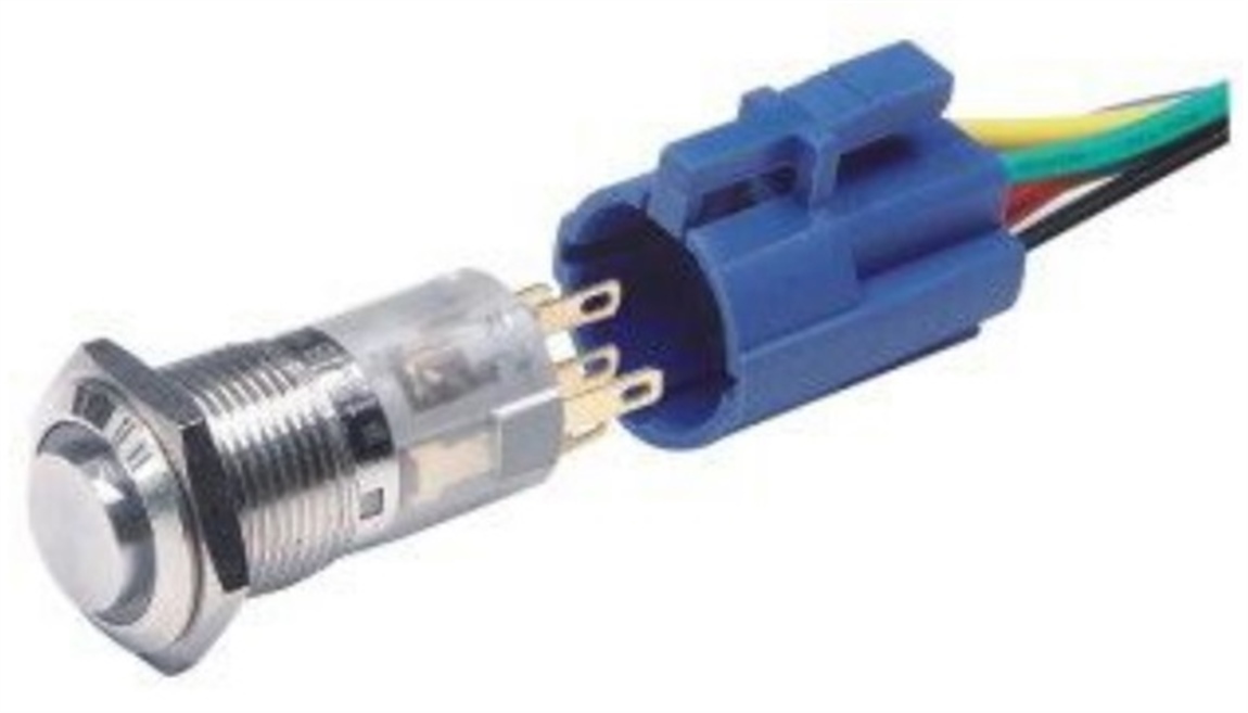 19mm AGQ Seri Kablolu Soket 5P 1No/1NC