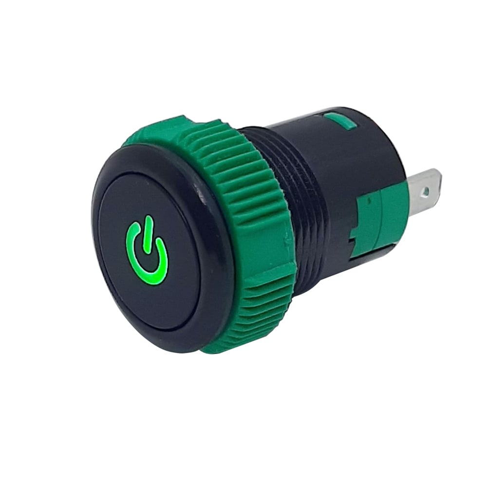 19MM PLASTİK LEDLİ KALICI BUTON ÇİFT RENK KIRMIZI-YEŞİL