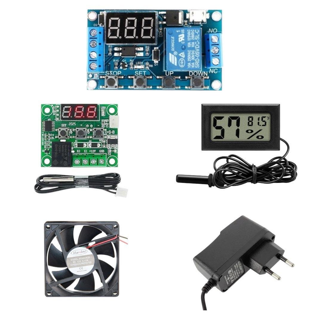 5 Li Set Kuluçka Makinesi Termostadı, Zaman Modülü, Kuluçka Fanı, Kuluçka Nem Ölçer, Adaptör5 Li Set Kuluçka Makinesi Termostadı, Zaman Modülü, Kuluçka Fanı, Kuluçka Nem Ölçer, Adaptör