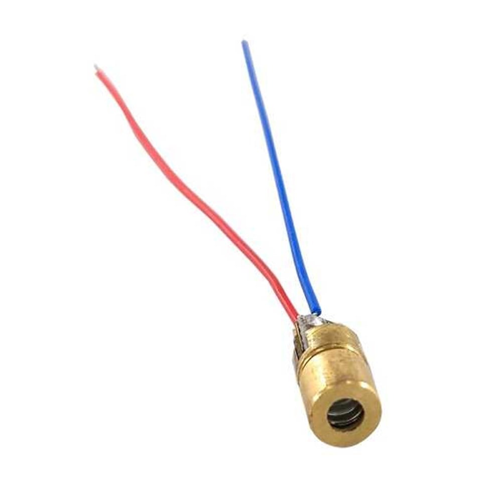 6mm 650nm 5mW Kırmızı Nokta Kafalı Bakır Lazer