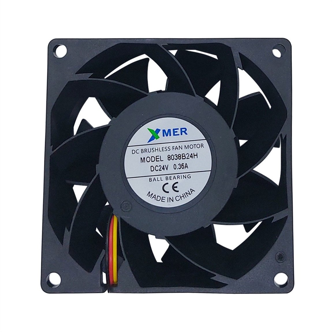 80X80X38mm RULMANLI 24V 0.36A 3P XMER FAN