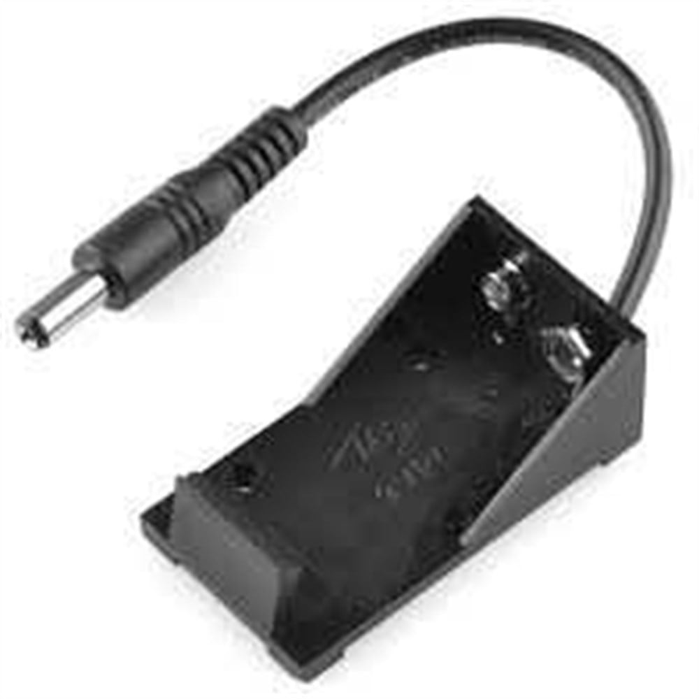 9 V Pil Yuvası (Barrel ve Jack Çıkışlı)