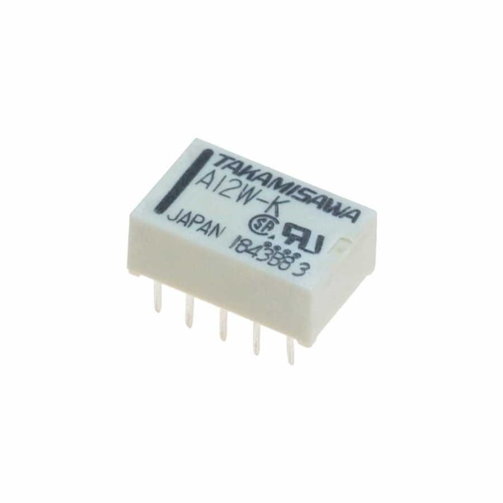 A12W-K 12Volt Çift Kontak Çift Bobin Röle