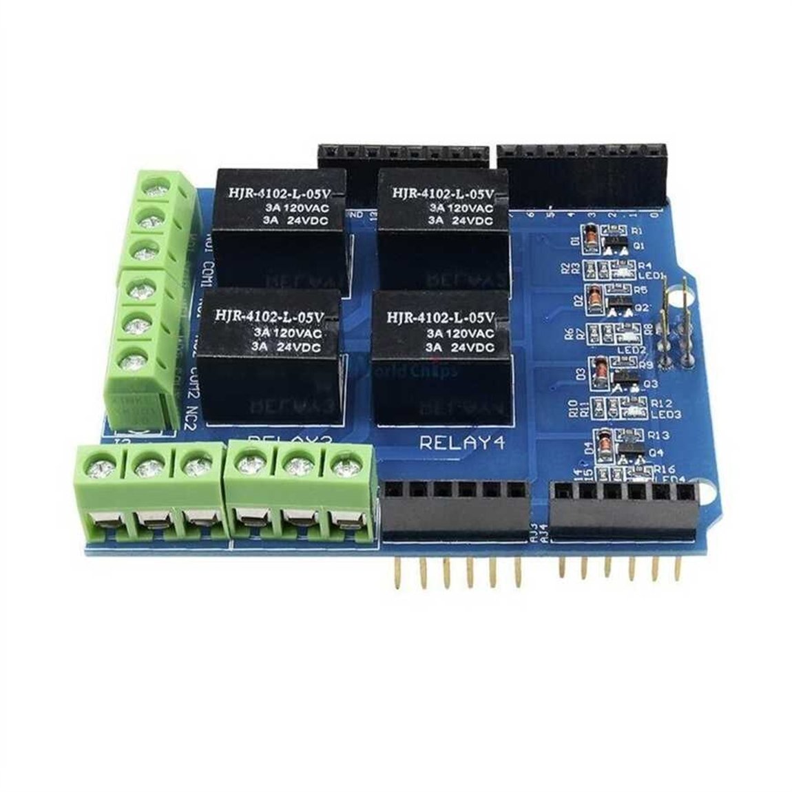 Arduino DC 3.3V 5V 4 Kanallı Röle Shield'i