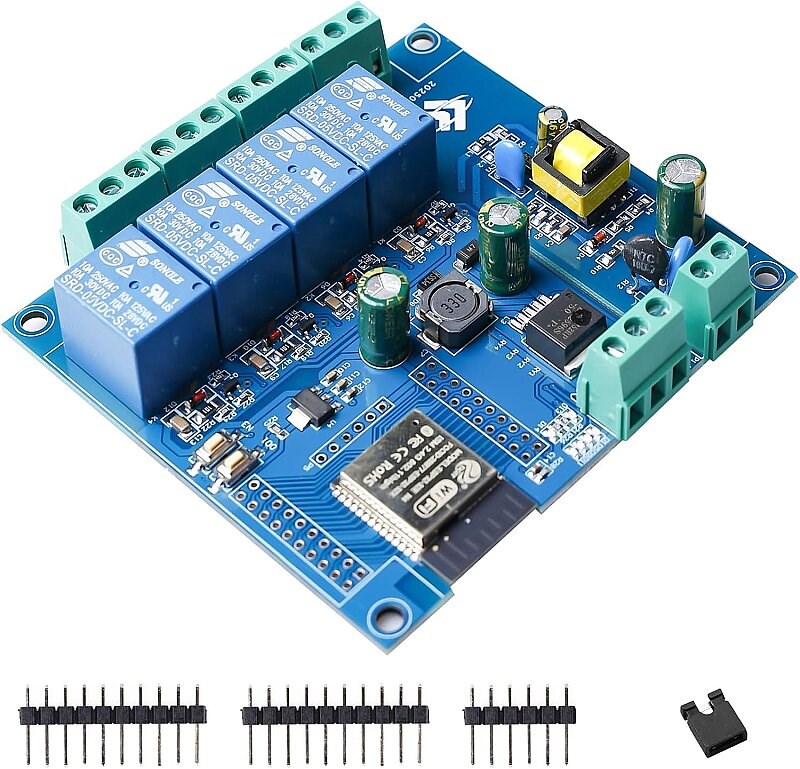 ESP32 WIFI Bluetooth AC 220V/DC 5-30V 4 KANAL Röle KartıESP32 WIFI Bluetooth AC 220V/DC 5-30V 4 KANAL Röle Kartı - Robo Dünya