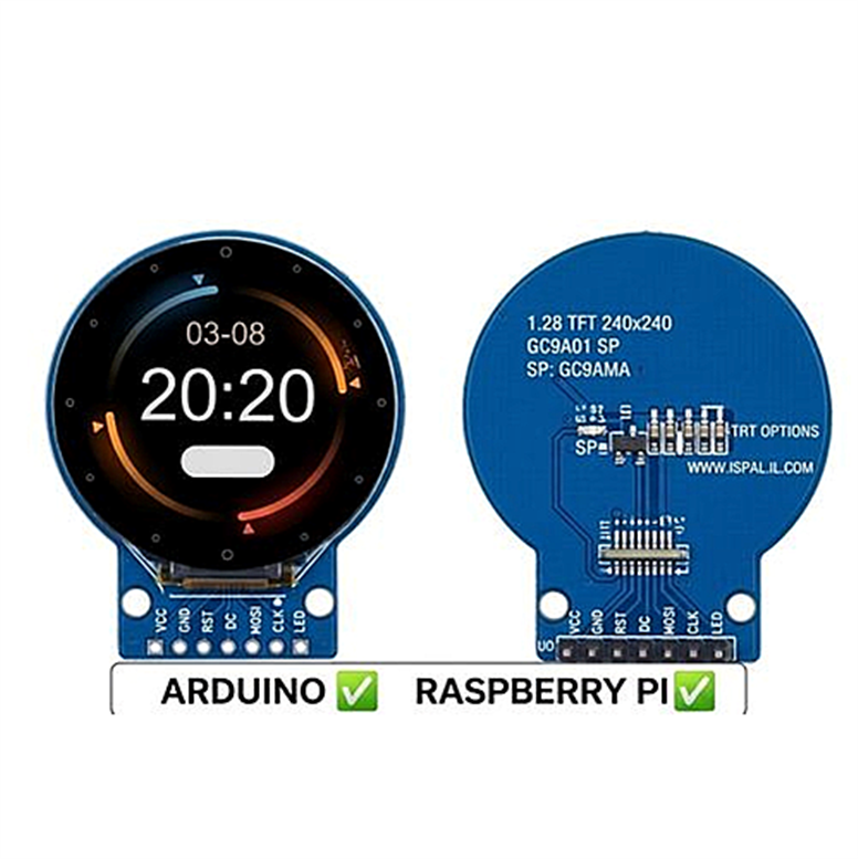 GC9A01 1.28'' 240x240 Oled Grafik Lcd Ekran - Yuvarlak PCBGC9A01 1.28'' 240x240 Oled Grafik Lcd Ekran - Yuvarlak PCB
