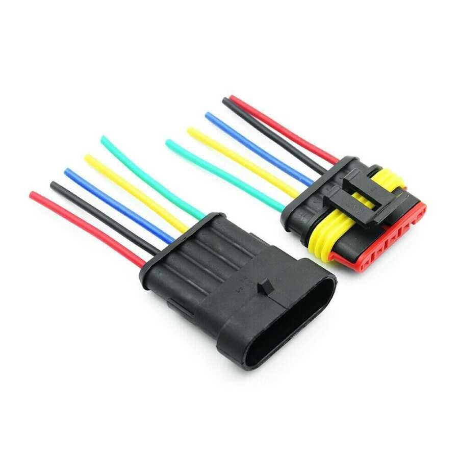 Kablolu 5-Pin Su Geçirmez Konnektör TakımıKablolu 5-Pin Su Geçirmez Konnektör Takımı
