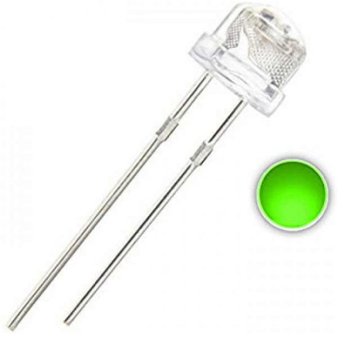 Mantar LED Yeşil 4.8mm 1000 AdetMantar LED Yeşil 4.8mm 1000 Adet