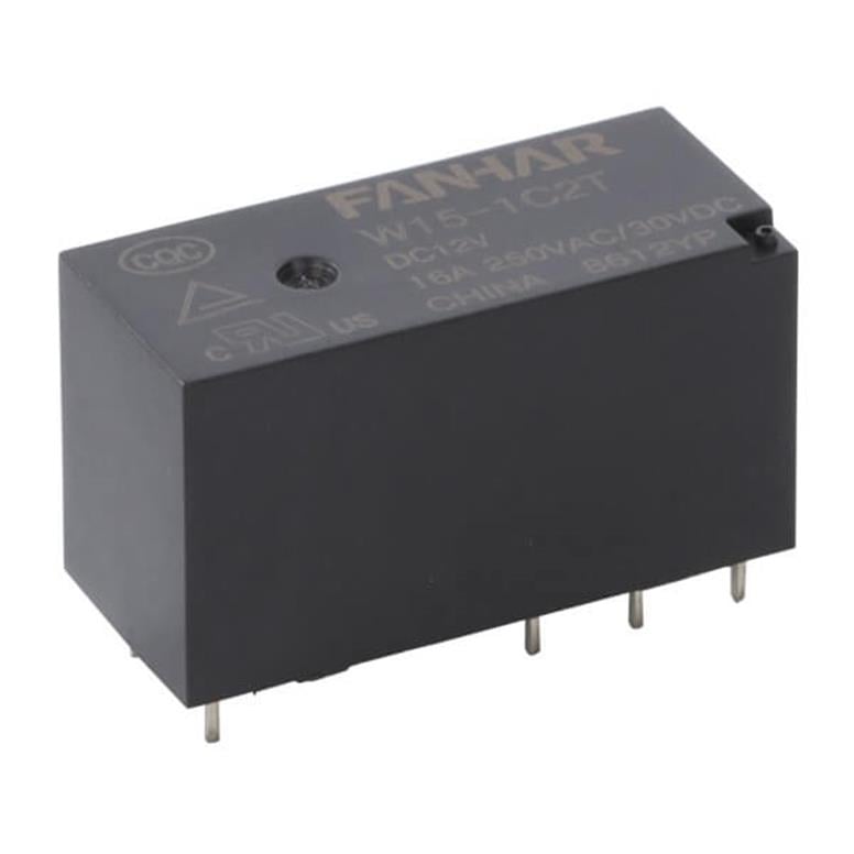 RELAY POWER 12A 12VDC 1FormC 1P (JW1) FANHARRELAY POWER 12A 12VDC 1FormC 1P (JW1) FANHAR