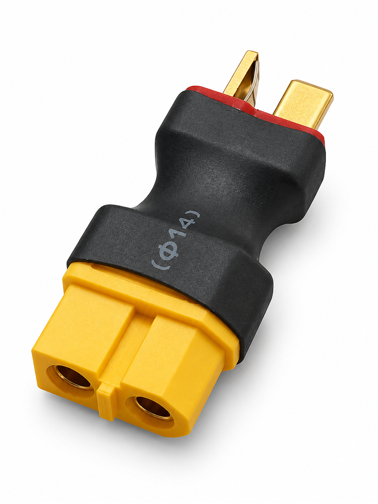 T-Plug Erkek – XT60 Dişi Dönüştürücü Adaptör KonnektörüT-Plug Erkek XT60 Dişi Dönüştürücü Adaptör | Robo Dünya