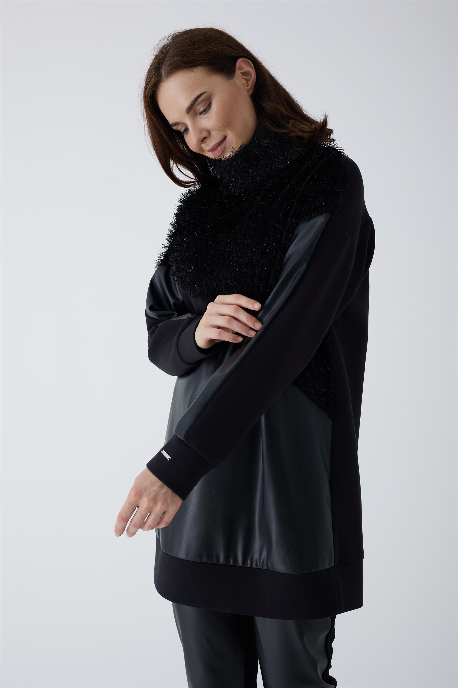 DERİ GARNİLİ SİMLİ İPLİ TUNİK