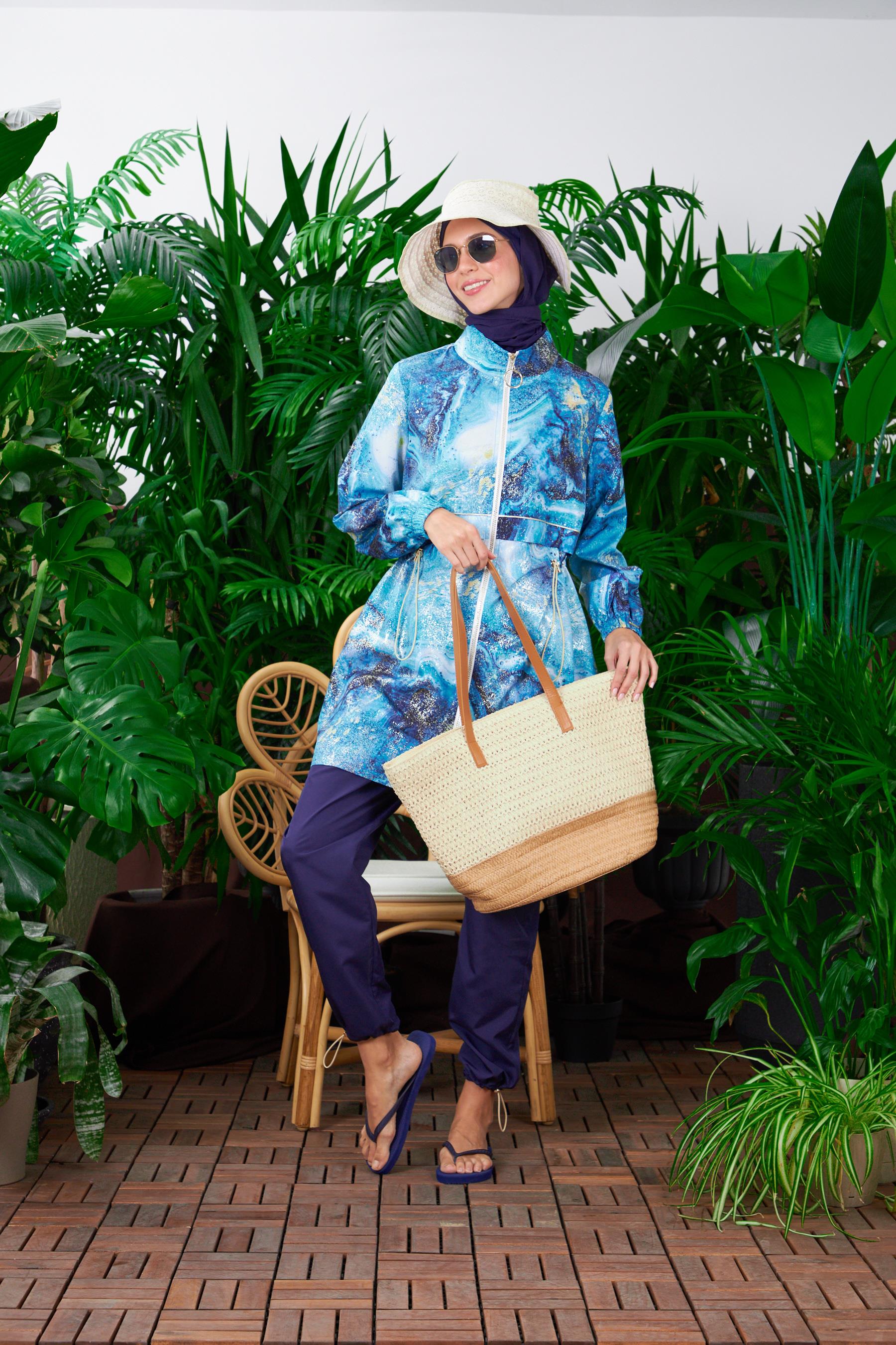 DERİ KULPLU HASIR ÇANTA