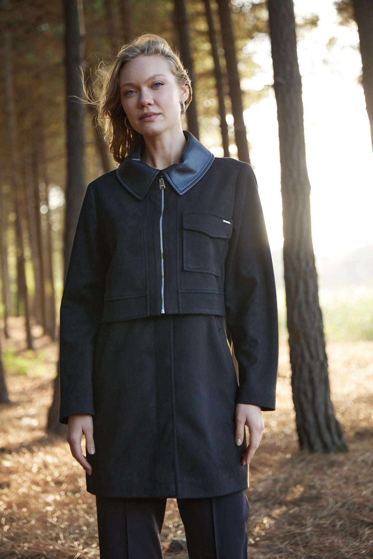 FERMUARLI ÇITÇITLI SÜET KAP