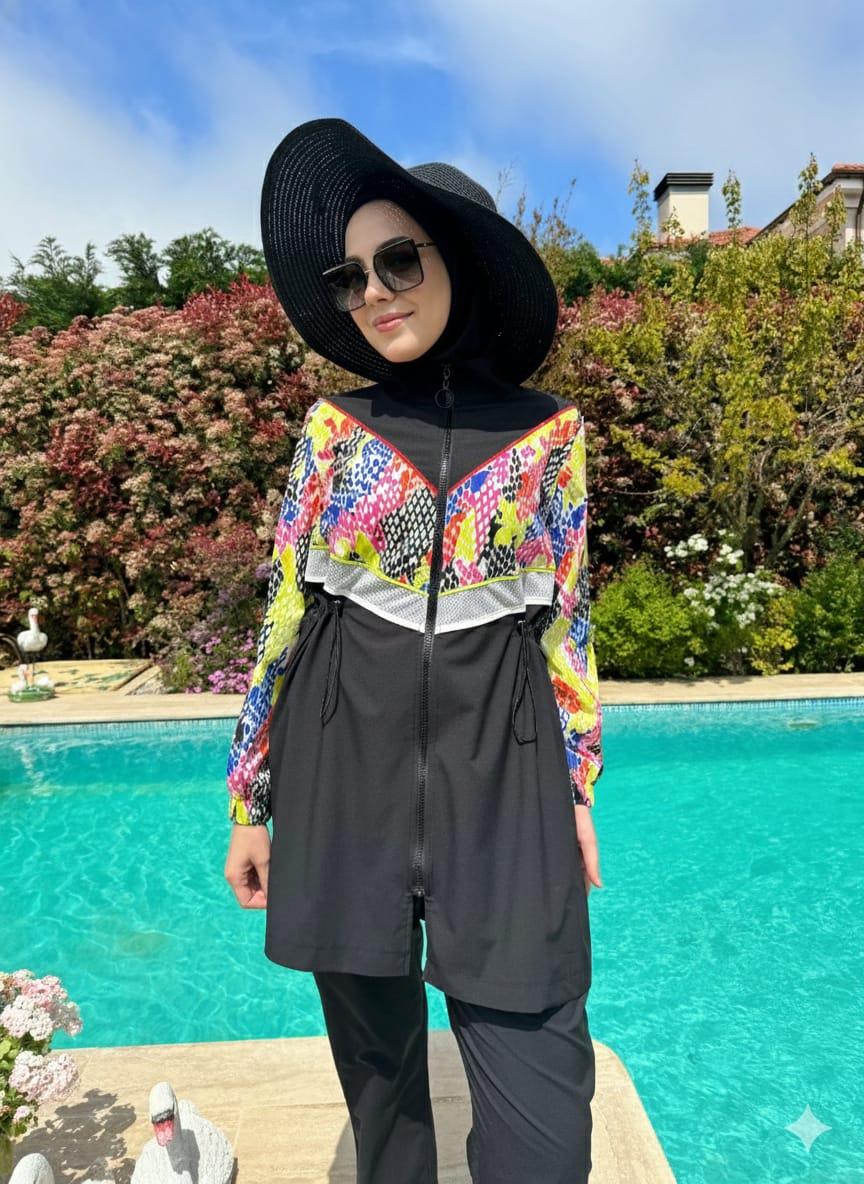 FİLE ŞERİTLİ TESETTÜR MAYO