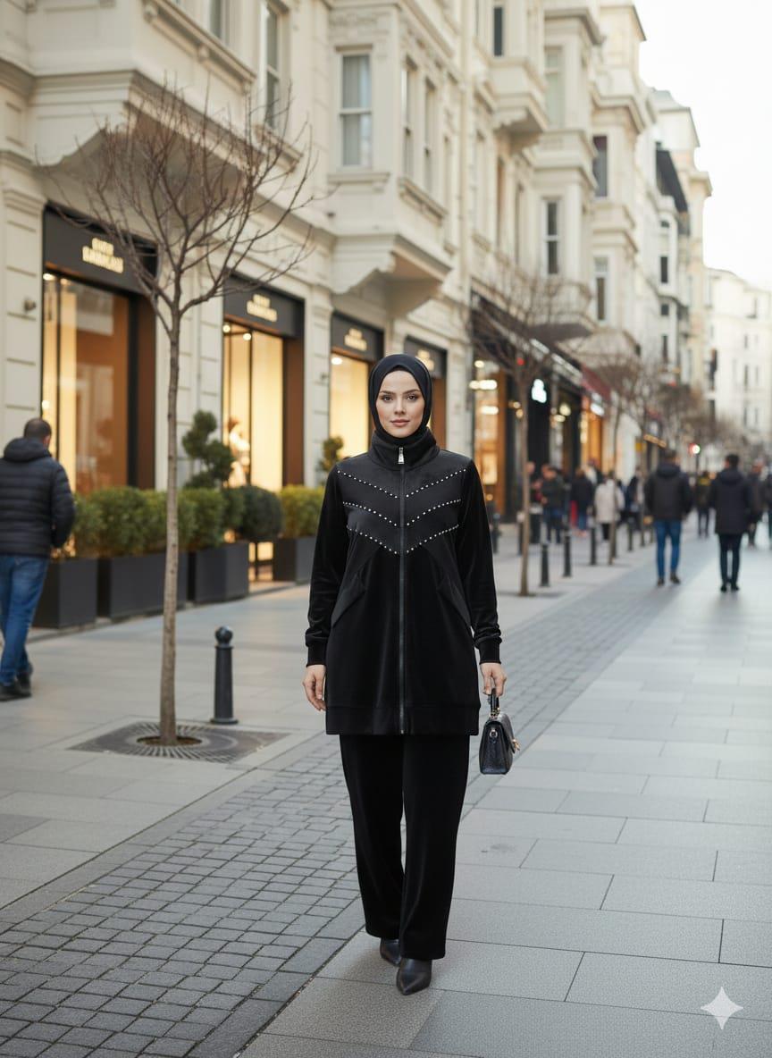 METAL AKSESUARLI KADİFE TAKIM