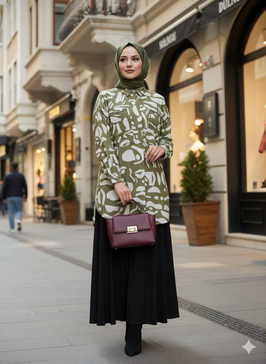 TAŞ İŞLEMELİ TENSEL GÖMLEK