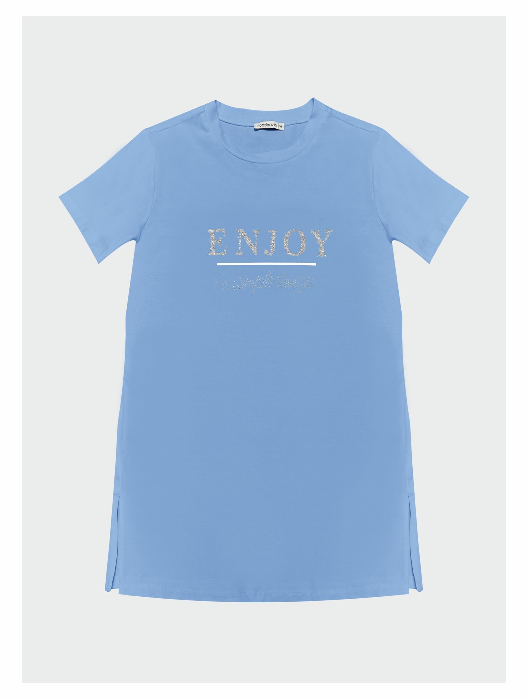 YAZILI TAŞLI BASKILI T-SHIRT