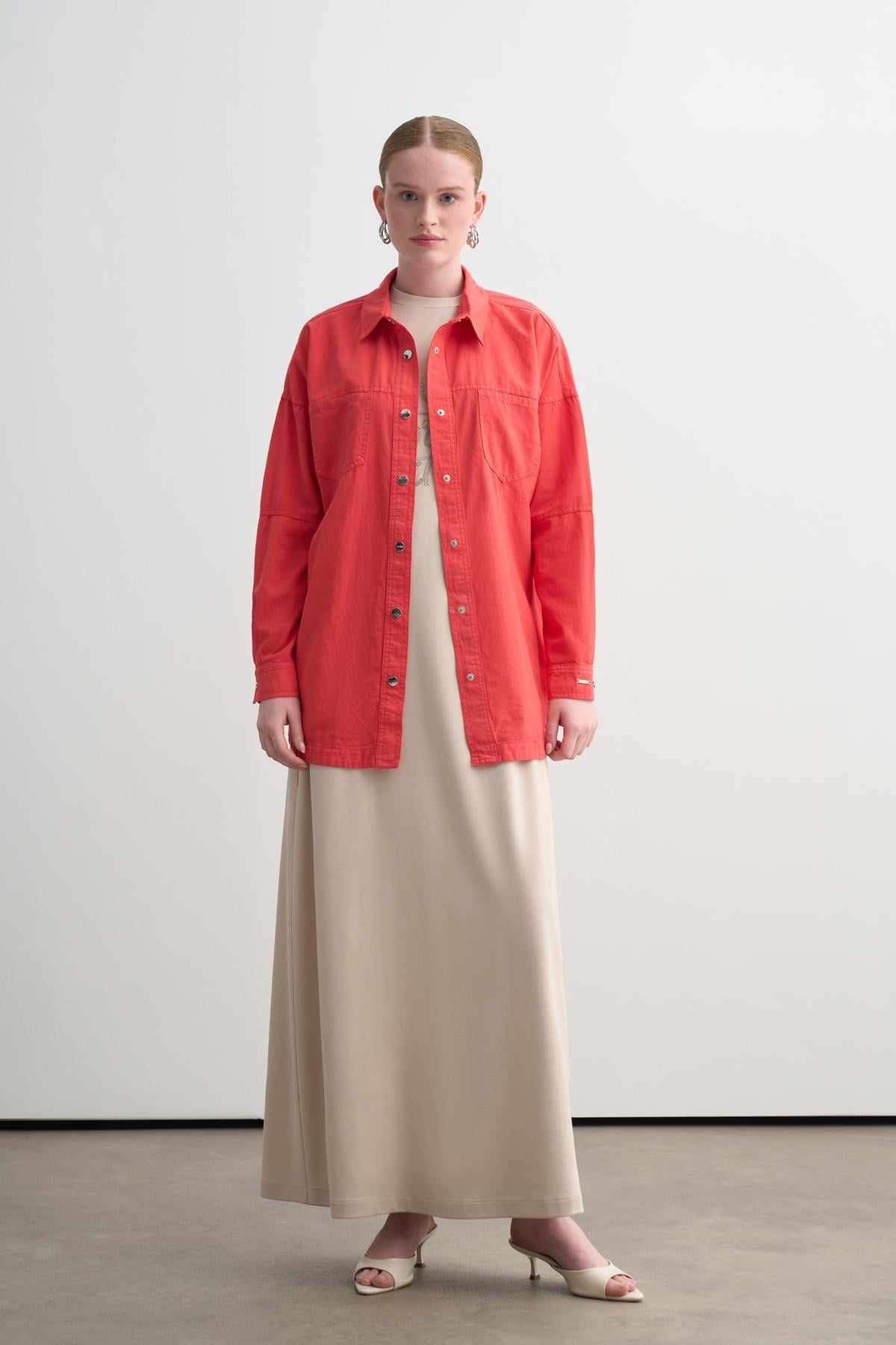 ÇITÇITLI CEPLİ PAMUKLU GÖMLEK