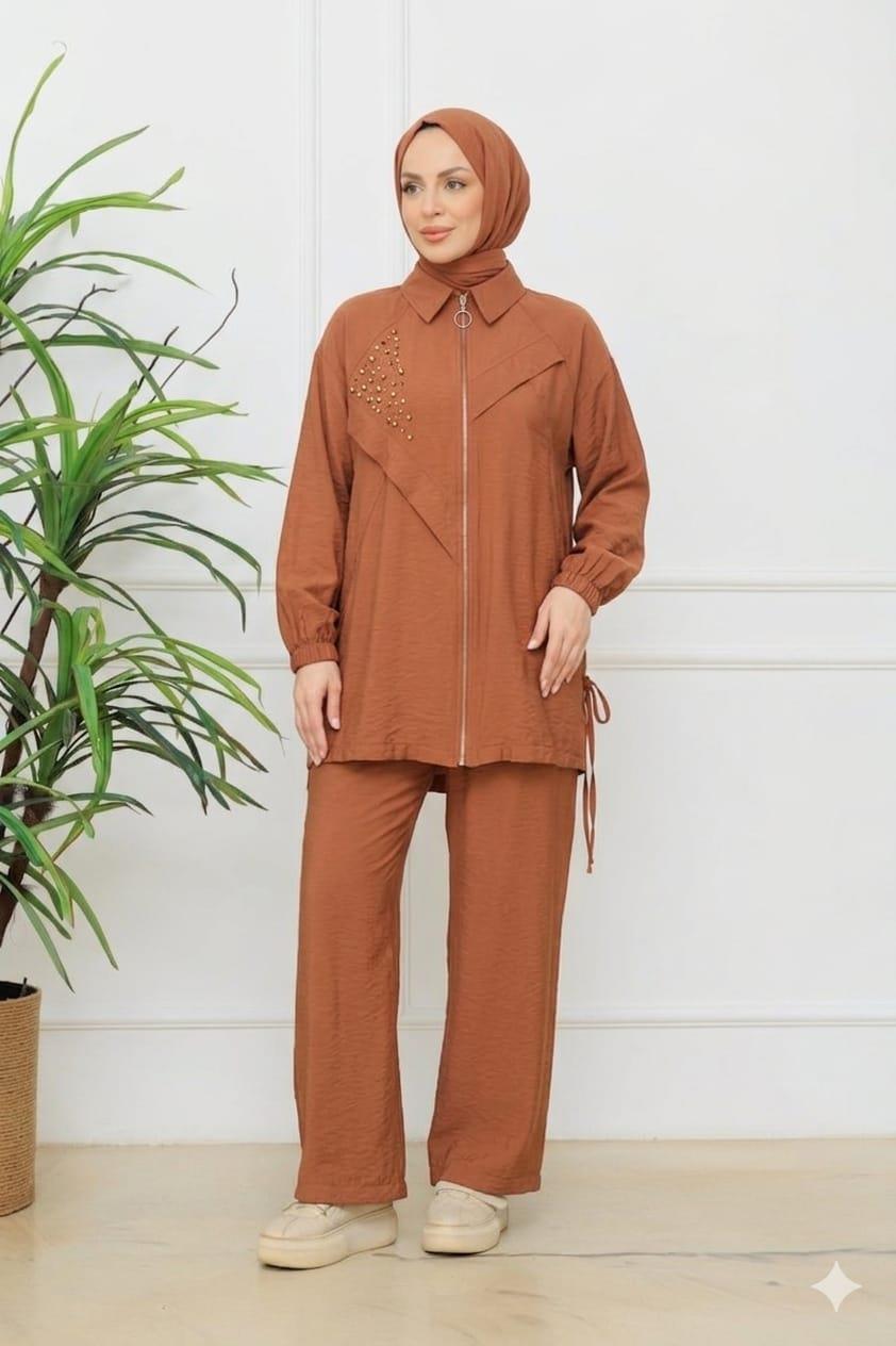 FERMUARLI TAŞLI CUPRA TAKIM