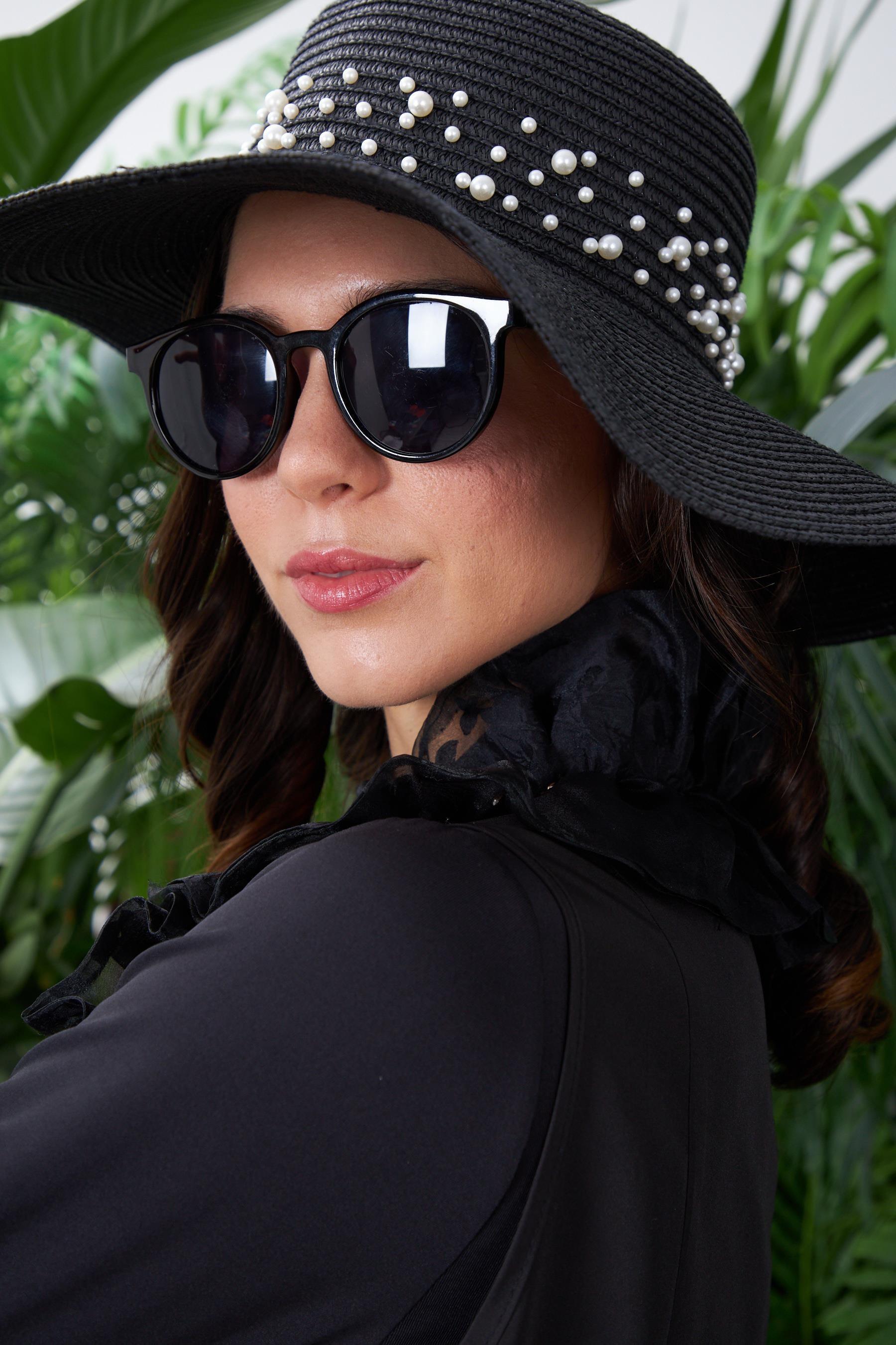 ŞERİT İNCİLİ HASIR ŞAPKA