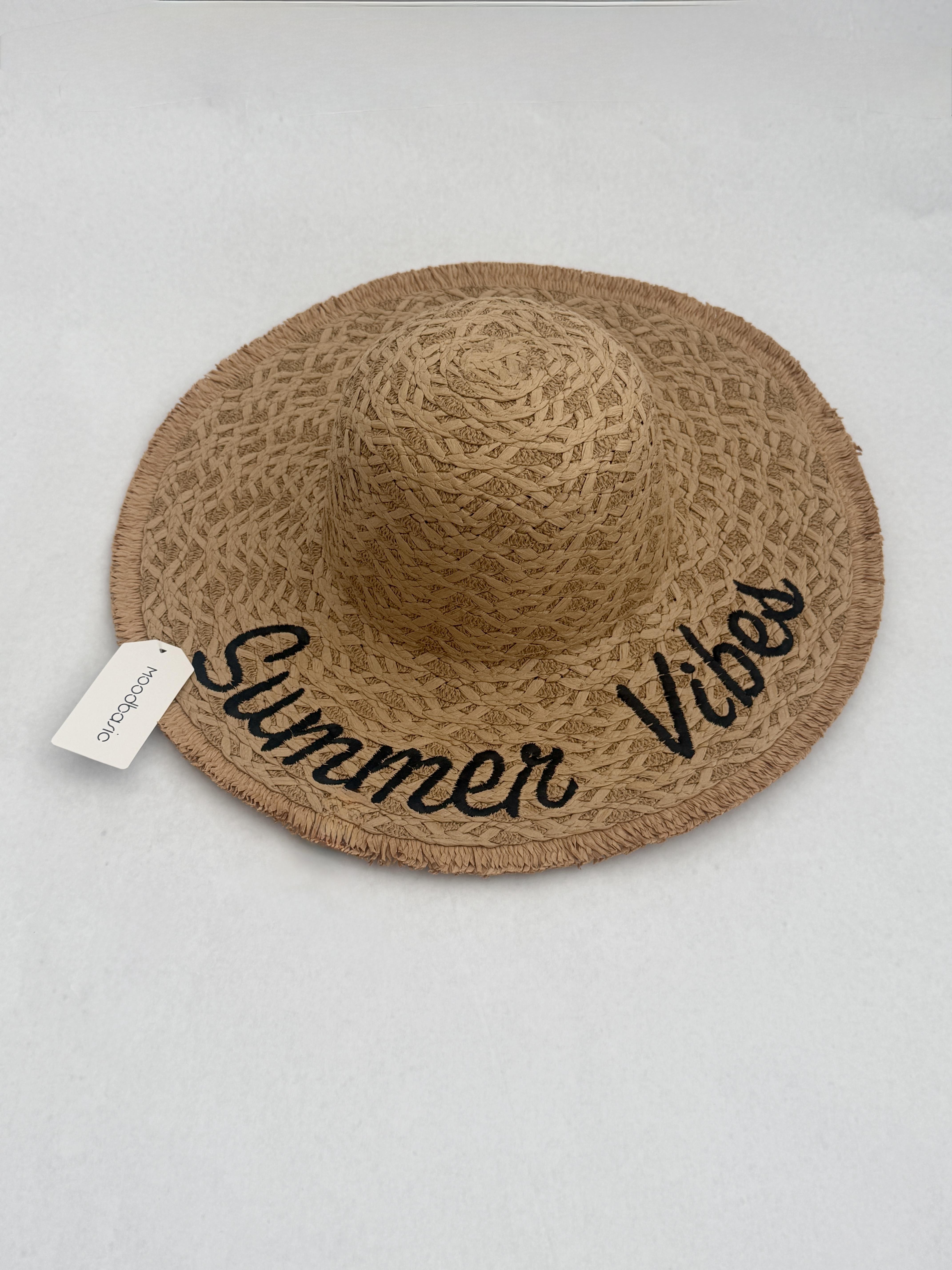 SUMMER YAZILI NAKIŞLI  HASIR ŞAPKA
