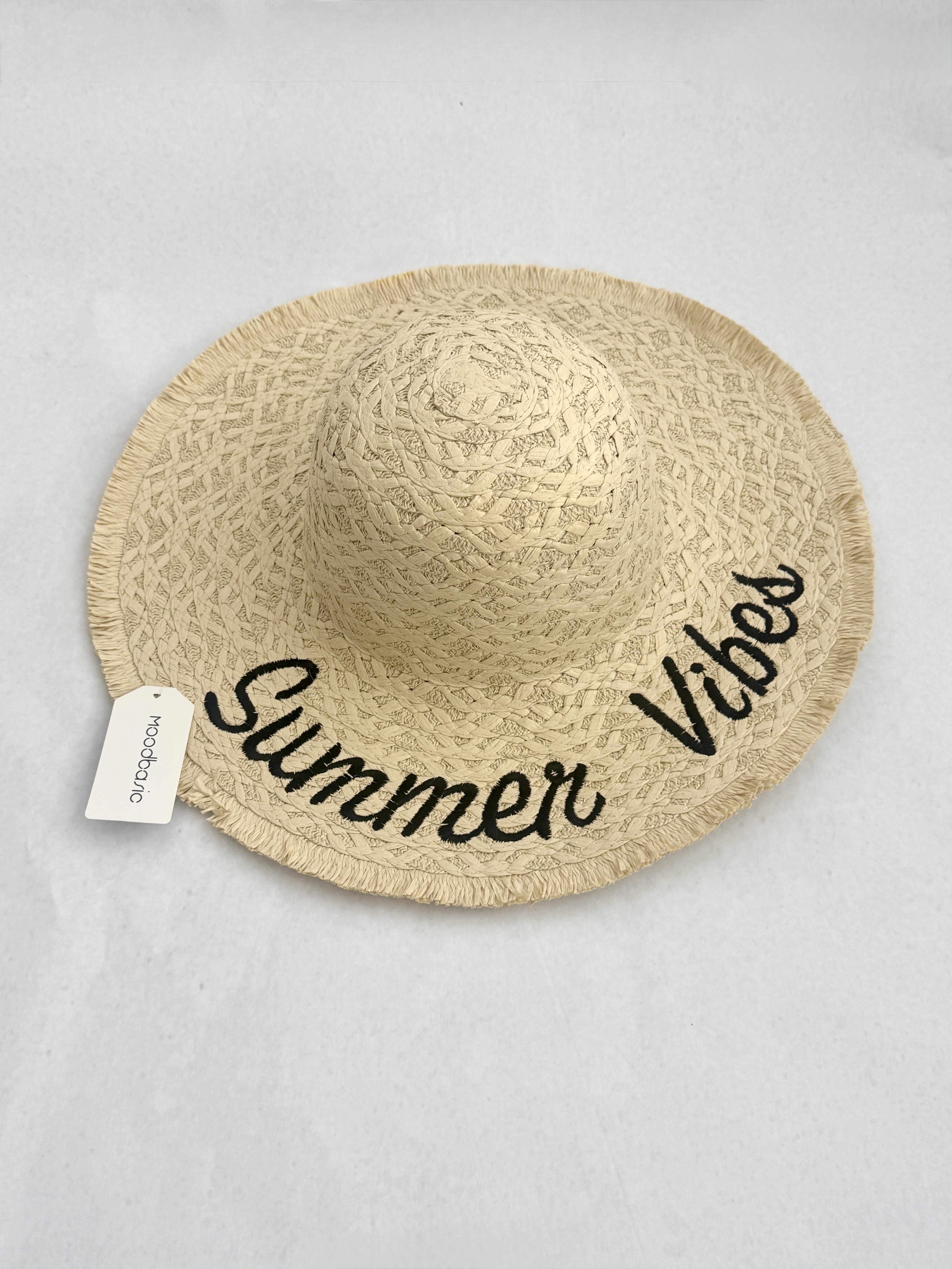 SUMMER YAZILI NAKIŞLI  HASIR ŞAPKA